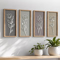 Auriina 3D Floral Wall Art Set – Black & White